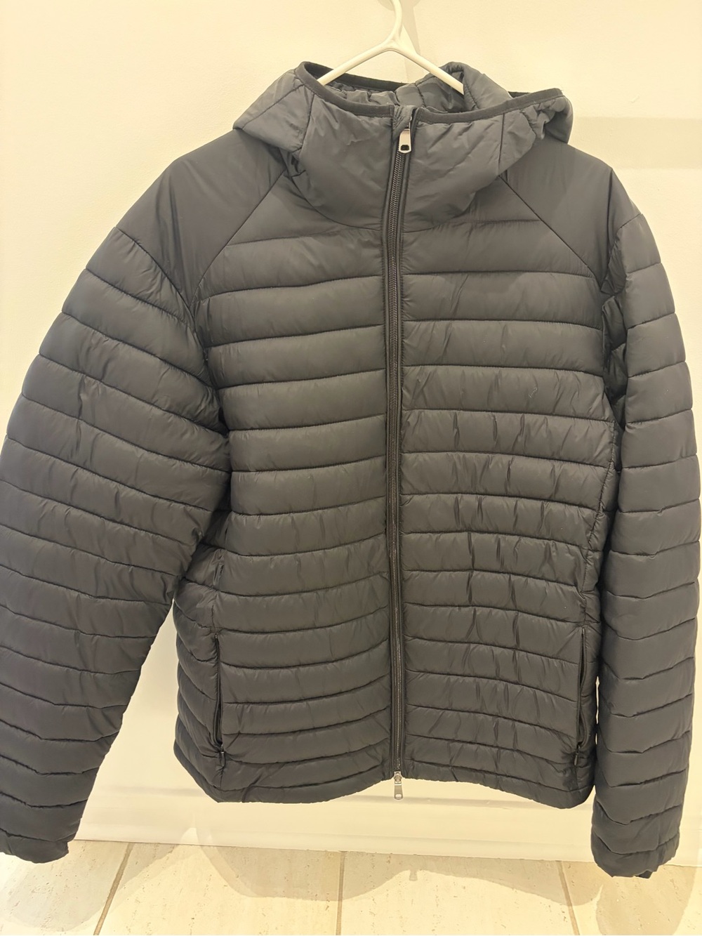 Men's Hooded Packable Puffer Jacket - Black